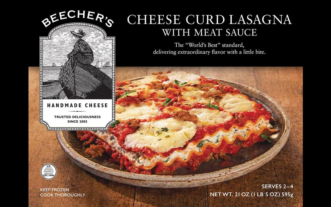 Beecher’s Cheese Curd Lasagna with Meat Sauce