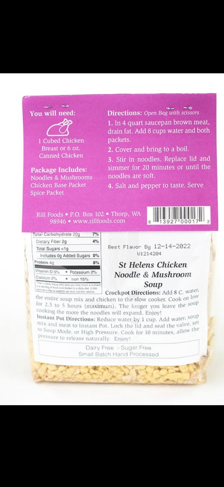 Rill Foods St. Helen Chicken Mushroom Soup Mix