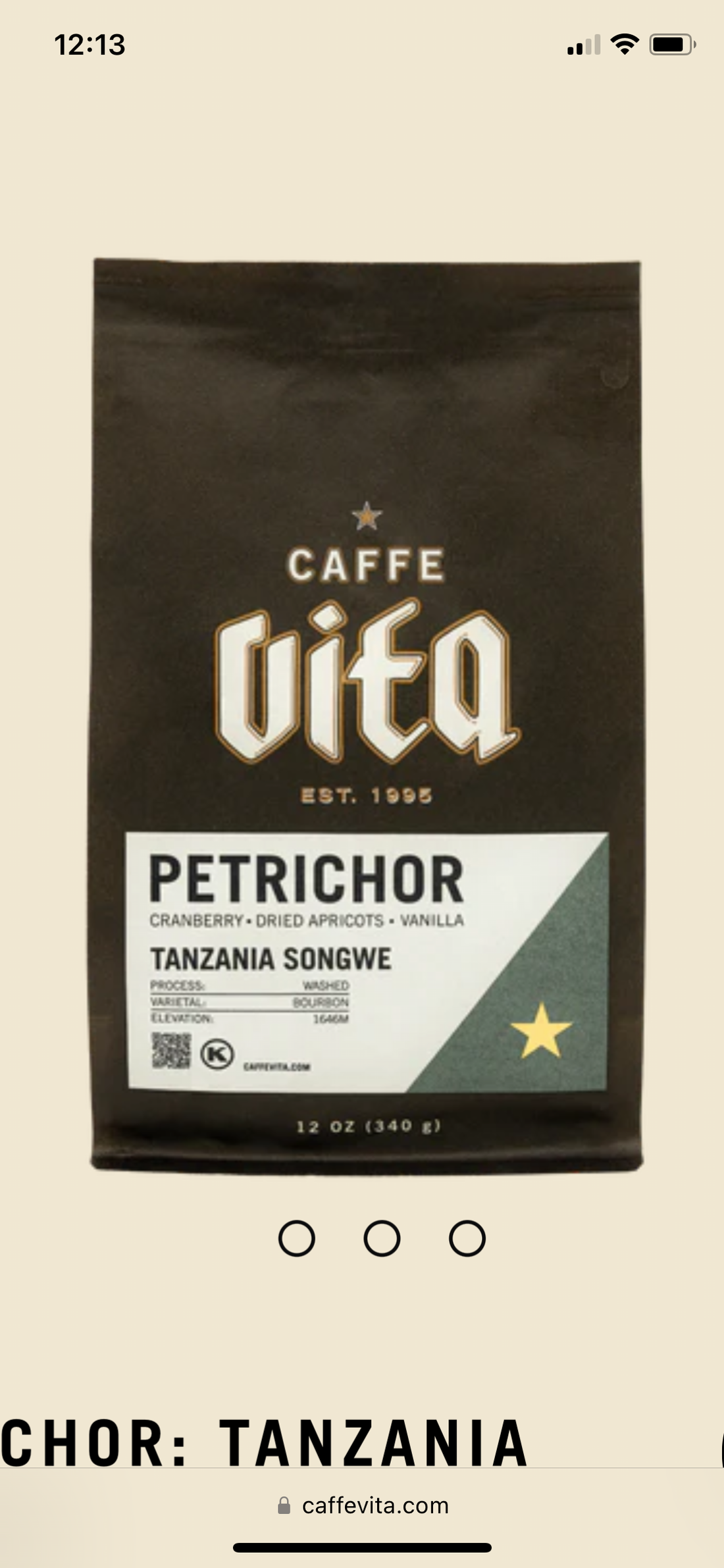 Caffe Vita Whole Bean Coffee