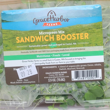 Grace Harbor Organic Sandwich Booster Microgreens
