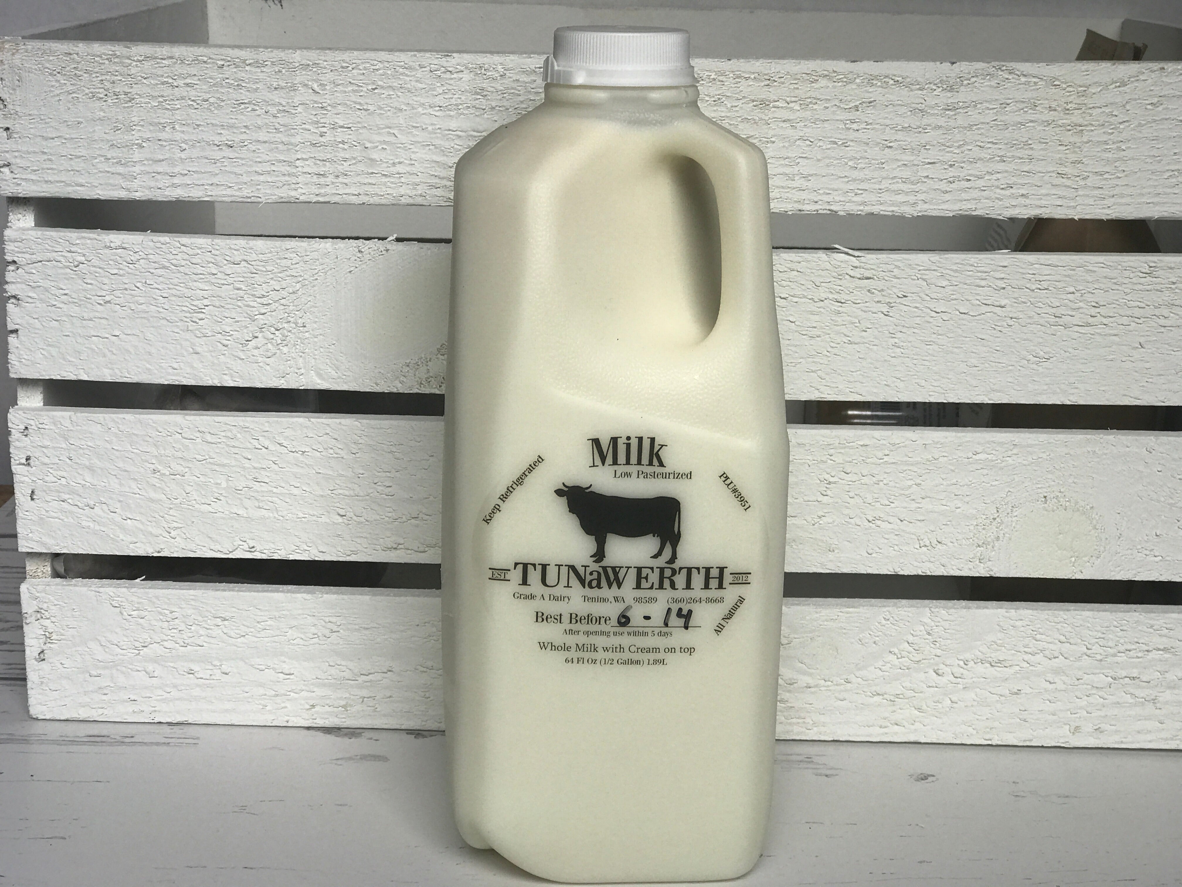 Logo 1/2 Liter Glass Milk Bottle