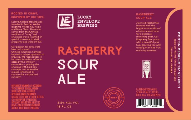 Lucky Envelope Brewing Raspberry Sour Ale