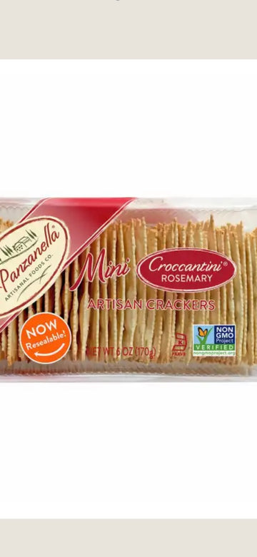 La Panzanella Mini Croccantini Rosemary Artisan Crackers