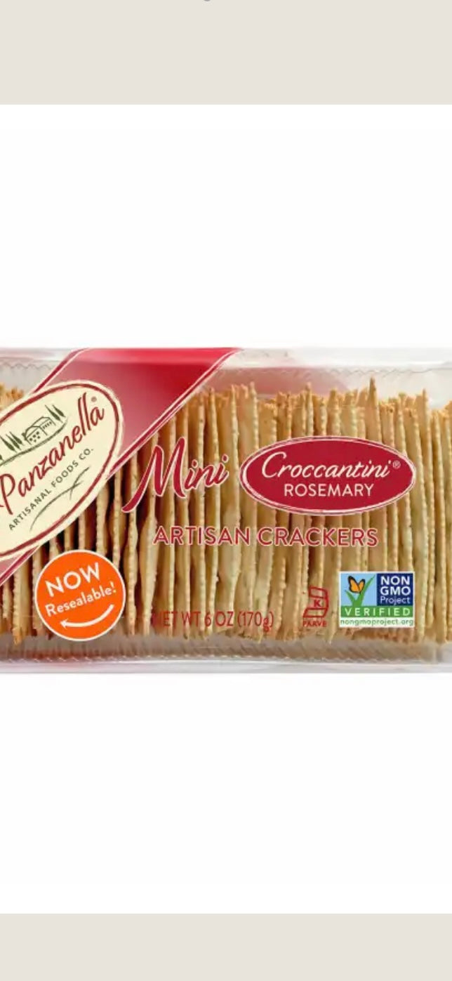 La Panzanella Mini Croccantini Rosemary Artisan Crackers