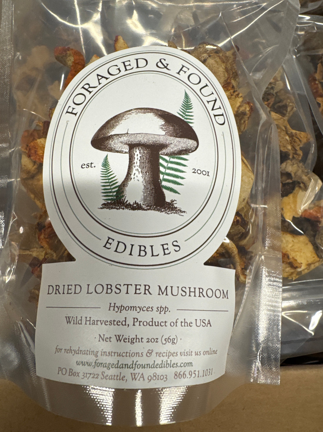 Foraged and Found Dried Organic Lobster Mushrooms