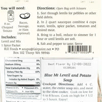 Rill Foods Blue Mountain Lentil and Potato Soup Mix