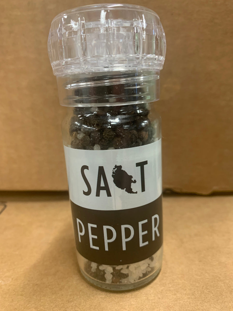 San Juan Island Sea Salt Organic Pepper Salt Grinder