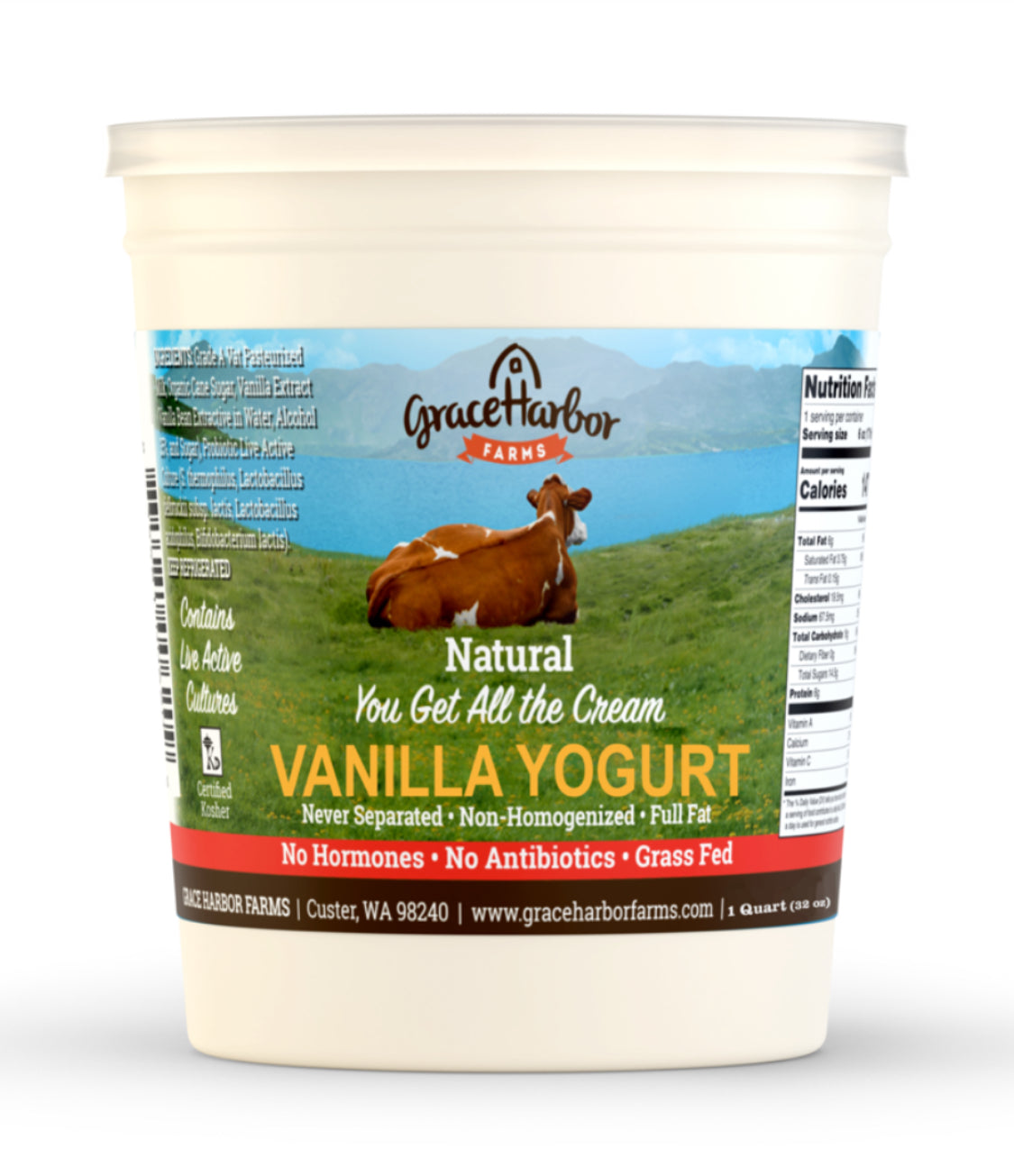 Grace Harbor Farms Vanilla Yogurt Local Yokels