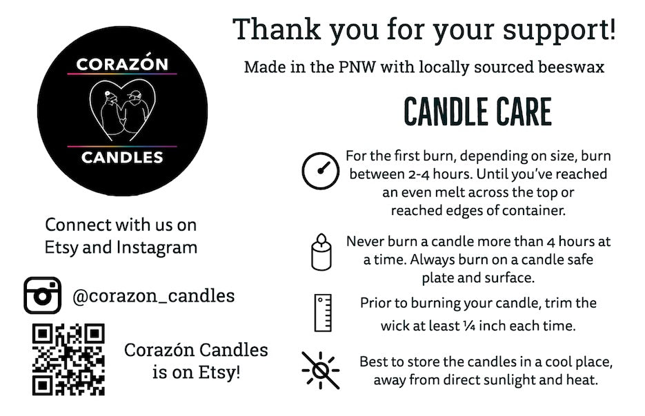 Corazon Candles 2oz Tin 3-Packs